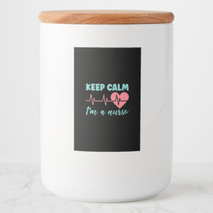 Geschenk für Krankenschwester Behalten Ruhe Ich Lebensmitteletikett