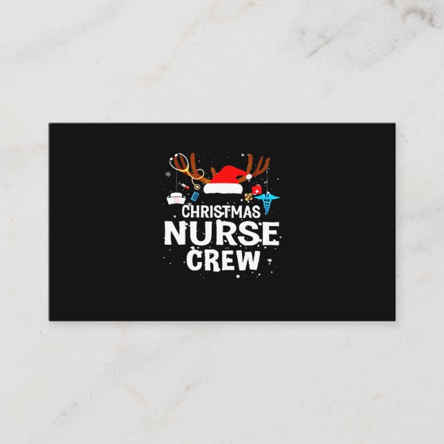 Geschenk für Krankenschwester | Christmas Nurse Cr Visitenkarte (Vorderseite)