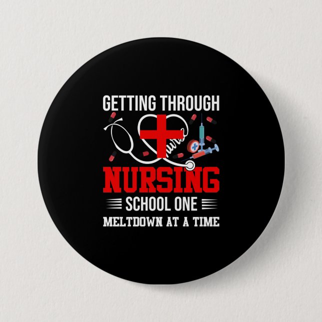 Geschenk für Krankenschwester | Erste Krankenpfleg Button (Vorderseite)