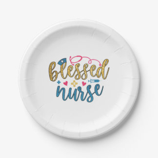 Geschenk für Krankenschwester | Gesegnete Krankens Pappteller