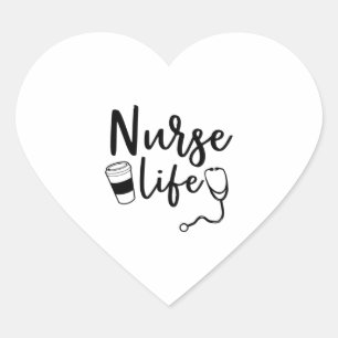 Geschenk für Krankenschwester Herz-Aufkleber