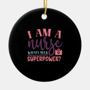 Geschenk für Krankenschwester Ich bin eine Krank Keramik Ornament