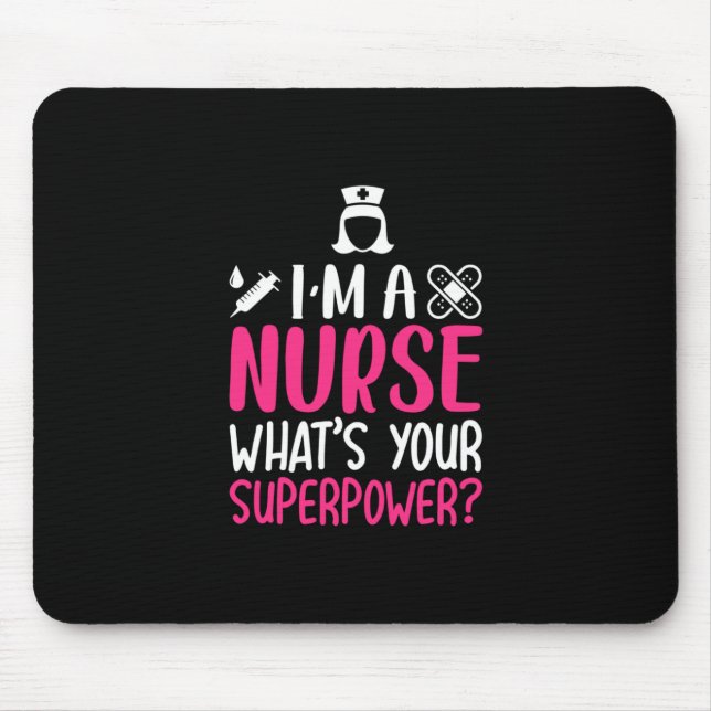 Geschenk für Krankenschwester | Ich bin eine Krank Mousepad (Vorne)