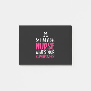 Geschenk für Krankenschwester Ich bin eine Krank Post-it Klebezettel