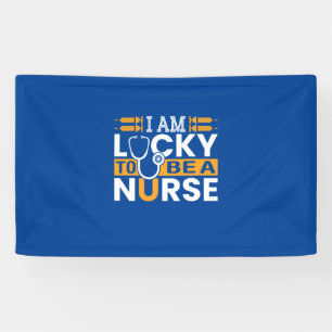 Geschenk für Krankenschwester Ich bin glücklich, Banner