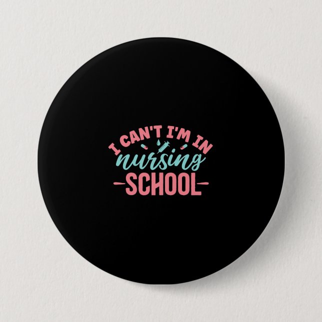 Geschenk für Krankenschwester | Ich bin in der Kra Button (Vorderseite)