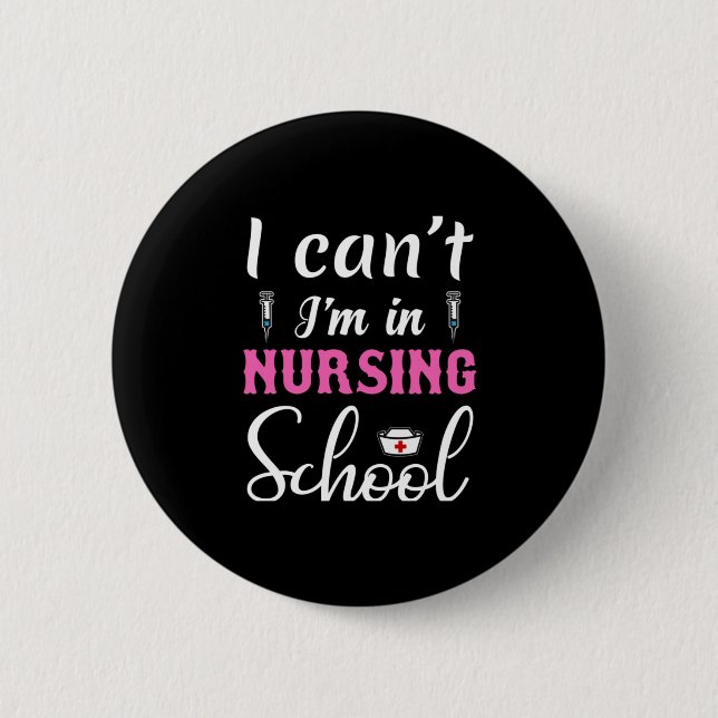 Geschenk für Krankenschwester | Ich bin in der Kra Button (Vorderseite)
