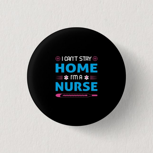 Geschenk für Krankenschwester | Ich bin Krankensch Button (Vorderseite)