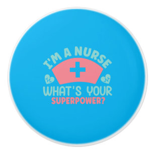 Geschenk für Krankenschwester Ich bin Krankensch Keramikknauf