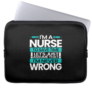 Geschenk für Krankenschwester   Ich bin Krankensch Laptopschutzhülle