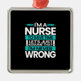 Geschenk für Krankenschwester   Ich bin Krankensch Ornament Aus Metall