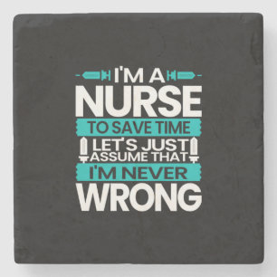 Geschenk für Krankenschwester Ich bin Krankensch Steinuntersetzer