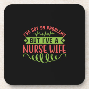 Geschenk für Krankenschwester Ich habe 99 Proble Getränkeuntersetzer