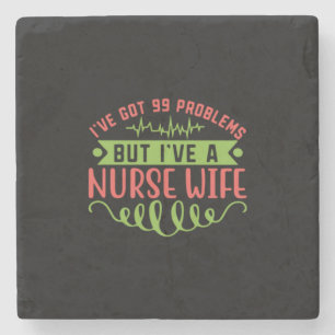 Geschenk für Krankenschwester Ich habe 99 Proble Steinuntersetzer