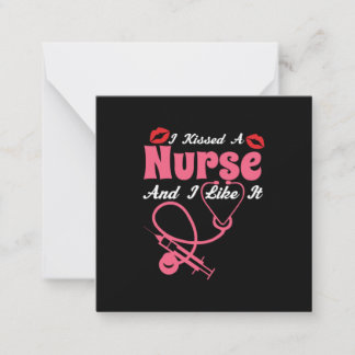 Geschenk für Krankenschwester | Ich küsste eine Kr Mitteilungskarte