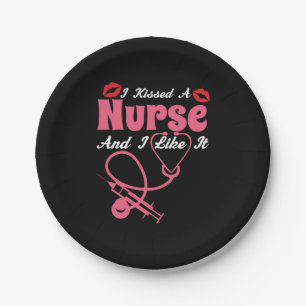 Geschenk für Krankenschwester   Ich küsste eine Kr Pappteller