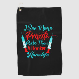 Geschenk für Krankenschwester Ich sehe mehr priv Golfhandtuch
