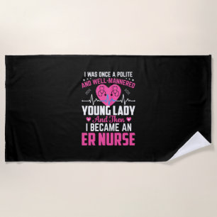 Geschenk für Krankenschwester Ich war einmal die Strandtuch