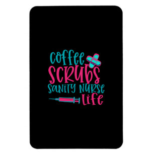 Geschenk für Krankenschwester   Kaffee schrubbt Ve Magnet