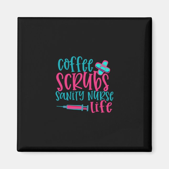 Geschenk für Krankenschwester | Kaffeekrubs Sanity Magnet (Vorne)