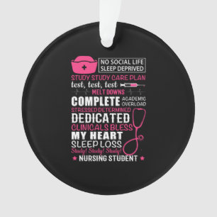 Geschenk für Krankenschwester Kein soziales Schl Ornament