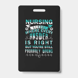 Geschenk für Krankenschwester Krankenschule, in Ausweis