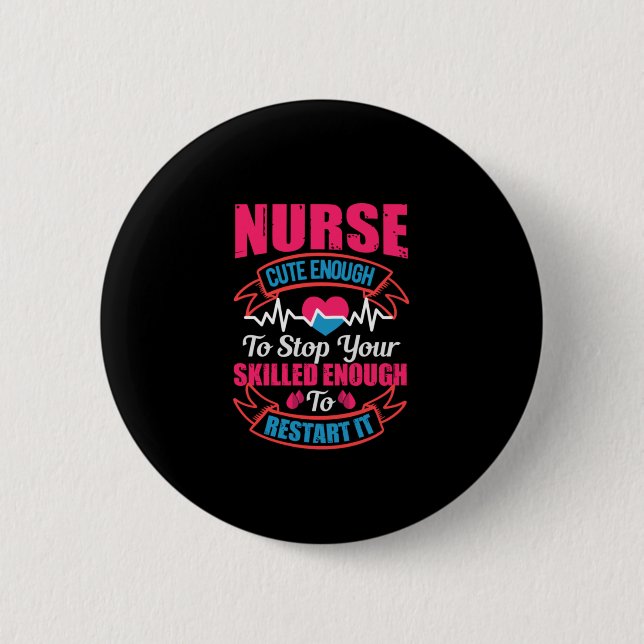Geschenk für Krankenschwester | Krankenschwester N Button (Vorderseite)