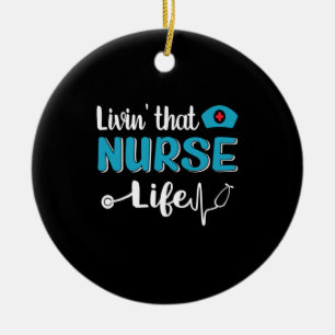 Geschenk für Krankenschwester Leben in diesem Kr Keramik Ornament