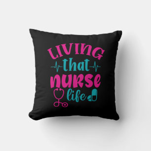 Geschenk für Krankenschwester Leben in diesem Kr Kissen