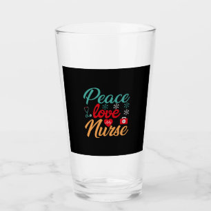 Geschenk für Krankenschwester   Liebe für Frieden Glas