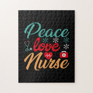 Geschenk für Krankenschwester   Liebe für Frieden Puzzle
