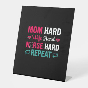 Geschenk für Krankenschwester Mama Harte Ehefrau Sockelschild