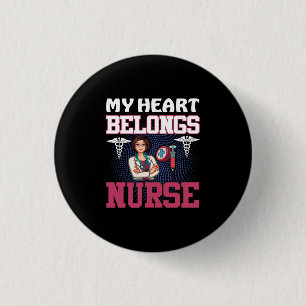 Geschenk für Krankenschwester Mein Herz gehört d Button