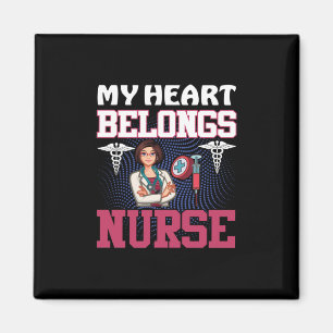 Geschenk für Krankenschwester Mein Herz gehört d Magnet