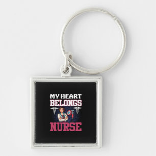 Geschenk für Krankenschwester Mein Herz gehört d Schlüsselanhänger