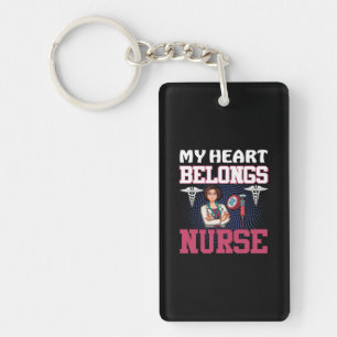 Geschenk für Krankenschwester Mein Herz gehört d Schlüsselanhänger