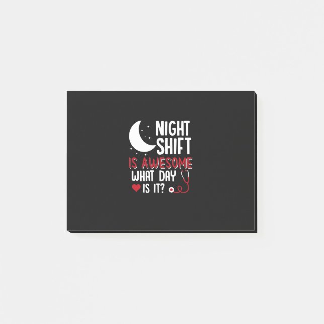 Geschenk für Krankenschwester | Nachtverschiebung  Post-it Klebezettel (Vorderseite)