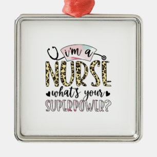 Geschenk für Krankenschwester Proud Super Nurse Ornament Aus Metall
