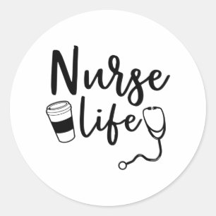 Geschenk für Krankenschwester Runder Aufkleber
