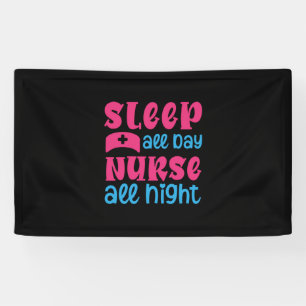 Geschenk für Krankenschwester   Schlafen Ganztägig Banner