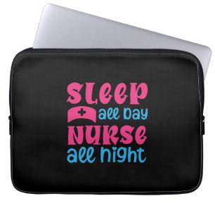 Geschenk für Krankenschwester   Schlafen Ganztägig Laptopschutzhülle