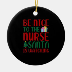 Geschenk für Krankenschwester Seien Sie nett zu Keramik Ornament