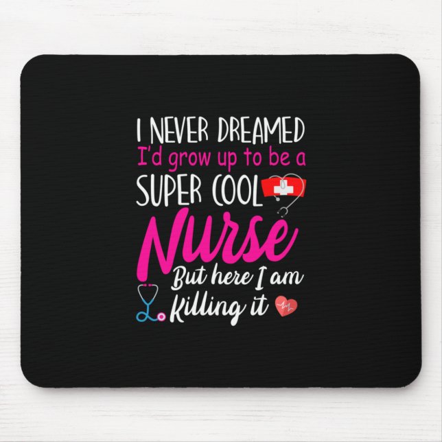 Geschenk für Krankenschwester | Super Cool Nurse Mousepad (Vorne)