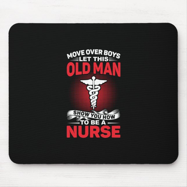Geschenk für Krankenschwester | Umzug über Jungs L Mousepad (Vorne)