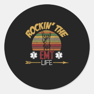 Geschenk für Krankenschwester | Vintages Rockin' E Runder Aufkleber