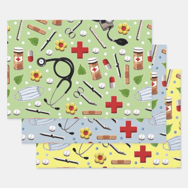 Geschenk für kreative Krankenschwester Geschenkpapier Set (Set)