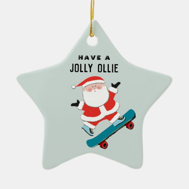 Geschenk für kreative Skateboarden Keramik Ornament (Vorne)