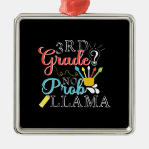 Geschenk für Lehrer   3. Klasse No Prob Llama Ornament Aus Metall