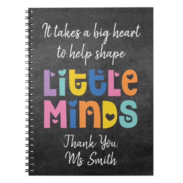 Geschenk für Lehrer | Chalkboard Style Notizblock (Vorderseite)