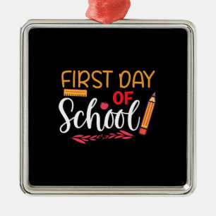Geschenk für Lehrer Erster Schultag Ornament Aus Metall